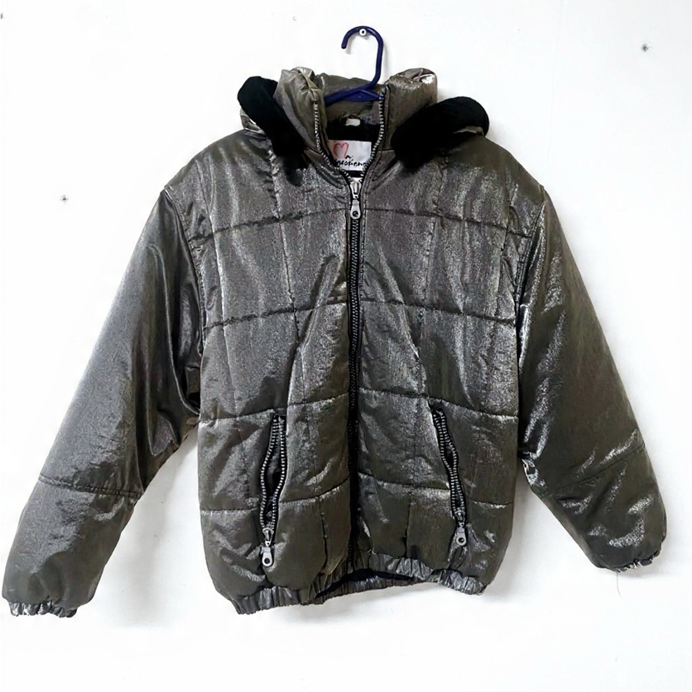 Vintage Expressions Metallic Silver/Puffer Jacket xl tall (16)